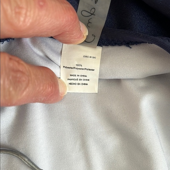 CUPSHE Navy Blue Halter One Piece Swimsuit, Size L - Picture 3 of 15